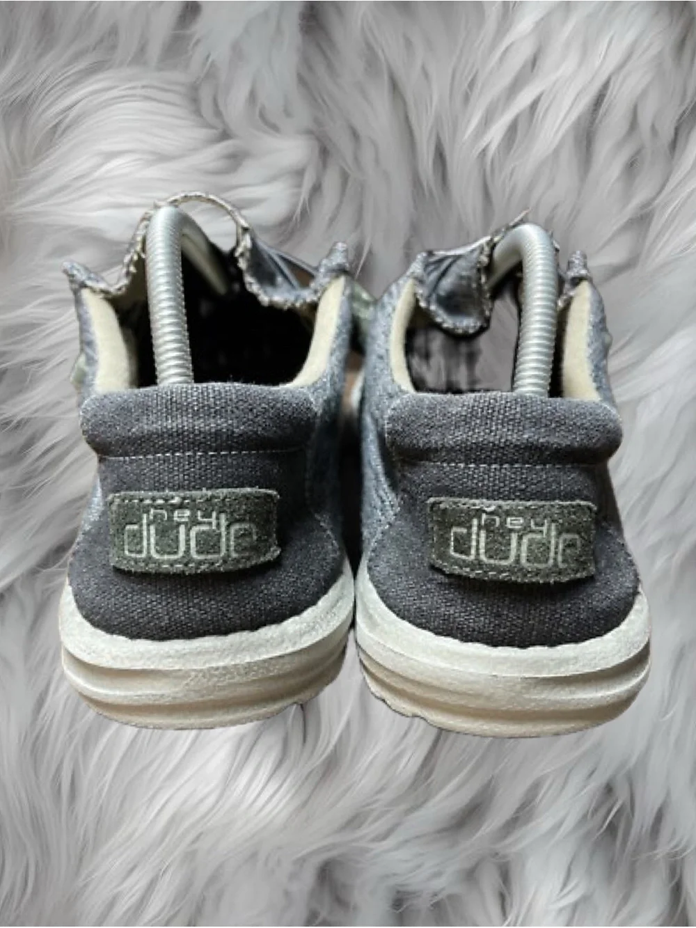 Hey Dude Men’s Wally Free Stretch Sox Breathable Mesh Shoes in Light Gray